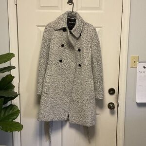 Express Women's Textured Gray Trench Coat NWOT